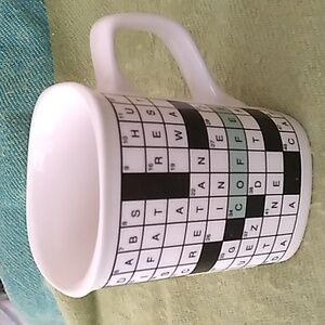 Vintage Fishs Eddy The New York Times Crossword Puzzle Coffee Mug